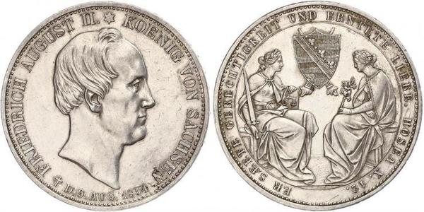 2 Thaler Kingdom of Saxony (1806 - 1918) Silver Frederick Augustus II of Saxony