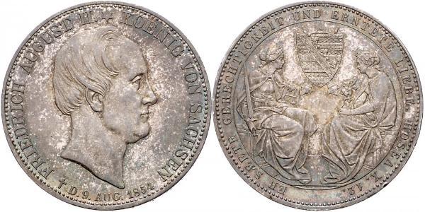 2 Thaler Kingdom of Saxony (1806 - 1918) Silver Frederick Augustus II of Saxony