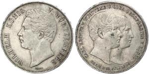 2 Thaler Kingdom of Württemberg (1806-1918) Silver William I of Württemberg