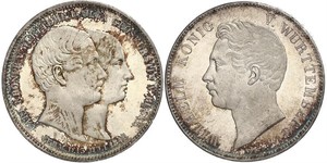 2 Thaler Kingdom of Württemberg (1806-1918) Silver William I of Württemberg