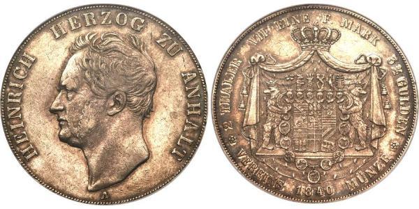 2 Thaler Principality of Anhalt-Köthen (1603 -1853) Silver Henry, Duke of Anhalt-Köthen (1778 –1847)