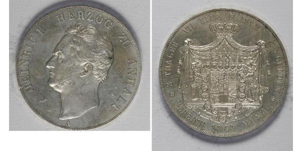2 Thaler Principality of Anhalt-Köthen (1603 -1853) Silver Henry, Duke of Anhalt-Köthen (1778 –1847)