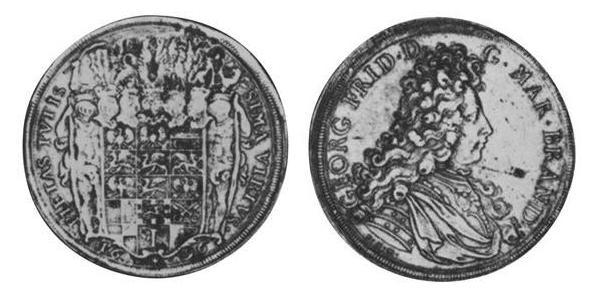 2 Thaler Principality of Ansbach (1398–1792) Silver 