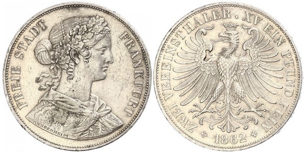 2 Thaler States of Germany Silver 