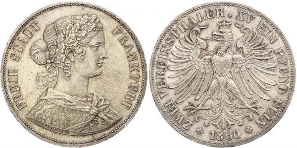 2 Thaler States of Germany Silver 