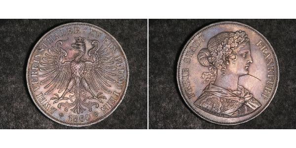 2 Thaler States of Germany Silver 