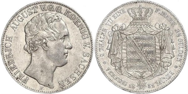 2 Thaler States of Germany Silver 