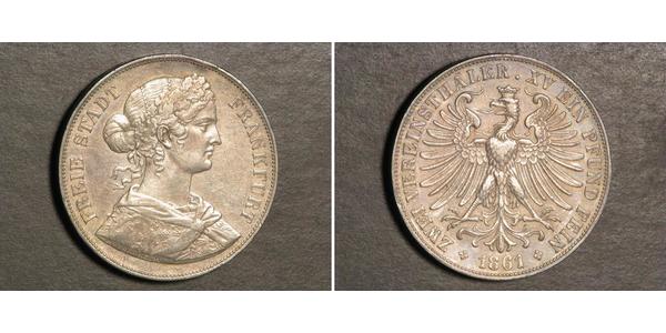 2 Thaler States of Germany Silver 