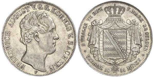 2 Thaler States of Germany Silver 