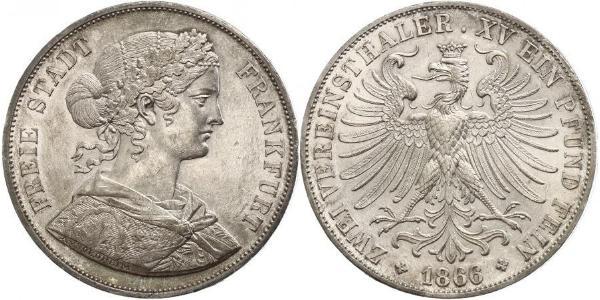2 Thaler States of Germany Silver 