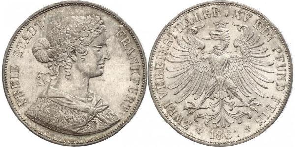 2 Thaler States of Germany Silver 