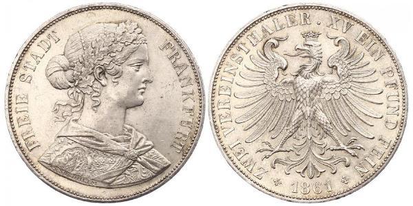 2 Thaler States of Germany Silver 