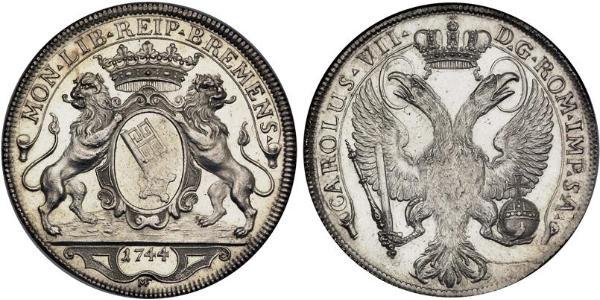 2 Thaler Bremen (state) / States of Germany Silver 