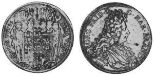 2 Thaler Principality of Ansbach (1398–1792) 銀 