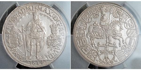 2 Thaler  銀 馬克西米連三世 (上奧地利) (1558 – 1618)