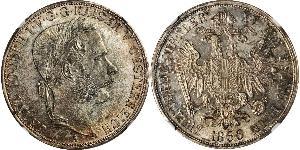 2 Thaler 奧地利帝國 (1804 - 1867) 銀 弗朗茨·约瑟夫一世 (1830 - 1916)