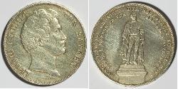 2 Thaler 巴伐利亞王國 (1806 - 1918) 銀 路德维希一世 (巴伐利亚)