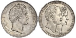 2 Thaler 巴伐利亞王國 (1806 - 1918) 銀 路德维希一世 (巴伐利亚)