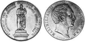 2 Thaler 巴伐利亞王國 (1806 - 1918) 銀 马克西米利安二世 (巴伐利亚国王)