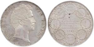 2 Thaler 巴伐利亞王國 (1806 - 1918) 銀 路德维希一世 (巴伐利亚)