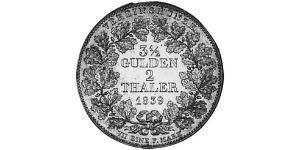 2 Thaler 巴伐利亞王國 (1806 - 1918) 銀 路德维希一世 (巴伐利亚)