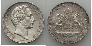 2 Thaler 巴伐利亞王國 (1806 - 1918) 銀 马克西米利安二世 (巴伐利亚国王)