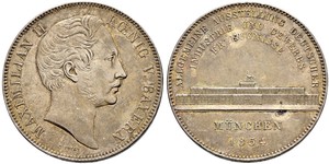 2 Thaler 巴伐利亞王國 (1806 - 1918) 銀 马克西米利安二世 (巴伐利亚国王)