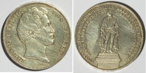 2 Thaler 巴伐利亞王國 (1806 - 1918) 銀 路德维希一世 (巴伐利亚)