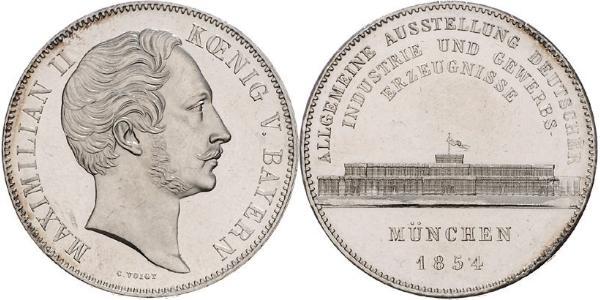 2 Thaler 巴伐利亞王國 (1806 - 1918) 銀 马克西米利安二世 (巴伐利亚国王)