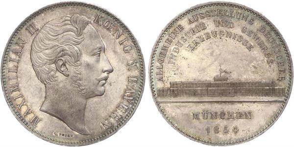 2 Thaler 巴伐利亞王國 (1806 - 1918) 銀 马克西米利安二世 (巴伐利亚国王)