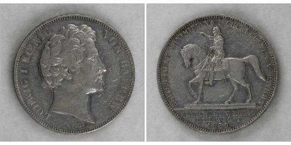 2 Thaler 巴伐利亞王國 (1806 - 1918) 銀 路德维希一世 (巴伐利亚)