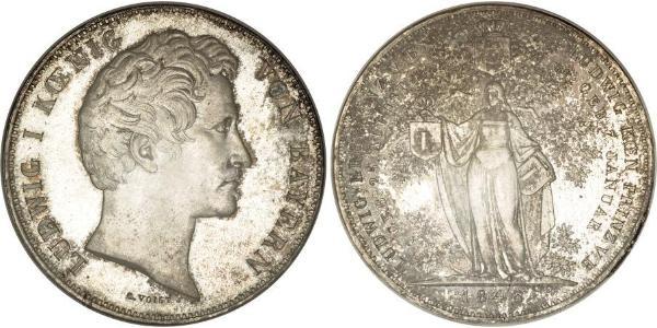 2 Thaler 巴伐利亞王國 (1806 - 1918) 銀 路德维希一世 (巴伐利亚)