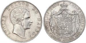 2 Thaler 拿骚公国 (1806 - 1866) 銀 阿道夫 (卢森堡大公)