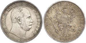 2 Thaler 普魯士王國 (1701 - 1918) 銀 威廉一世 (德国)