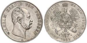 2 Thaler 普魯士王國 (1701 - 1918) 銀 威廉一世 (德国)