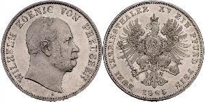 2 Thaler 普魯士王國 (1701 - 1918) 銀 威廉一世 (德国)