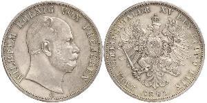 2 Thaler 普魯士王國 (1701 - 1918) 銀 威廉一世 (德国)