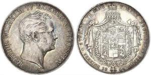 2 Thaler 普魯士王國 (1701 - 1918) 銀 腓特烈·威廉四世 (1795 - 1861)