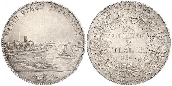 2 Thaler 法蘭克福自由市 銀 