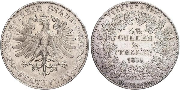 2 Thaler 法蘭克福自由市 銀 