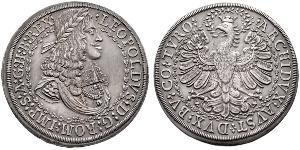 2 Thaler 神圣罗马帝国 (962 - 1806) 銀 利奥波德一世 (神圣罗马帝国)(1640-1705)