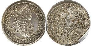 2 Thaler 神圣罗马帝国 (962 - 1806) 銀 利奥波德一世 (神圣罗马帝国)(1640-1705)
