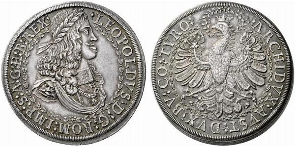 2 Thaler 神圣罗马帝国 (962 - 1806) 銀 利奥波德一世 (神圣罗马帝国)(1640-1705)