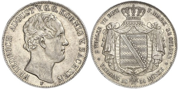 2 Thaler 联邦州 (德国) 銀 