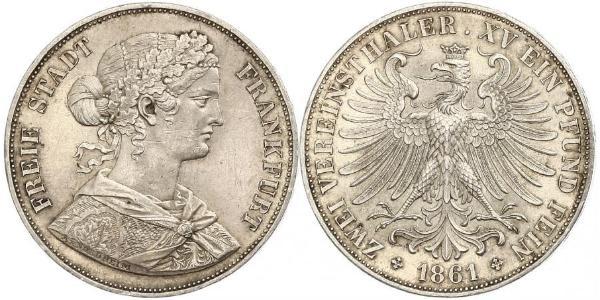 2 Thaler 联邦州 (德国) 銀 