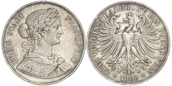 2 Thaler 联邦州 (德国) 銀 