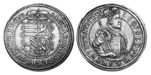 2 Thaler 阿尔萨斯 銀 Leopold V, Archduke of Austria (1586 – 1632)