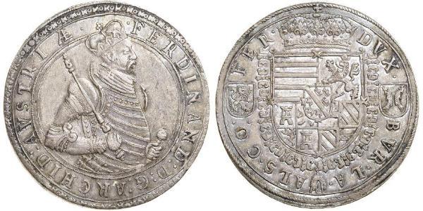 2 Thaler 阿尔萨斯 銀 斐迪南二世 (上奧地利)  (1529 – 1595)