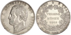 2 Thaler 黑森-达姆施塔特 (1806 - 1918) 銀 路德维希二世 (黑森大公)