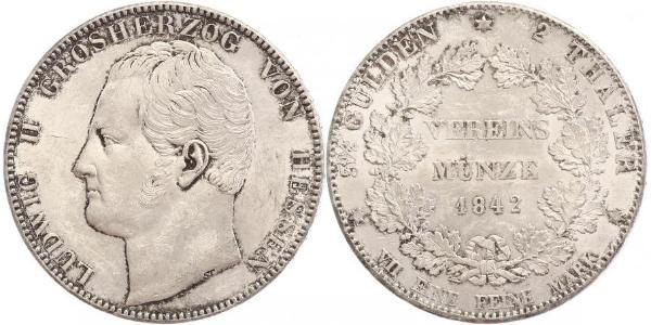 2 Thaler 黑森-达姆施塔特 (1806 - 1918) 銀 路德维希二世 (黑森大公)